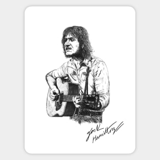 Ralph Mctell Folk Original Ink Drawing Print Sticker